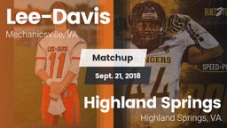 Matchup: Lee-Davis High vs. Highland Springs  2018