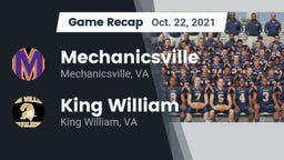 Recap: Mechanicsville  vs. King William  2021