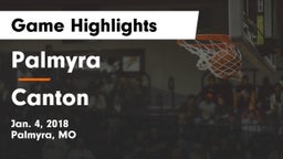 Palmyra  vs Canton  Game Highlights - Jan. 4, 2018