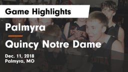 Palmyra  vs Quincy Notre Dame Game Highlights - Dec. 11, 2018
