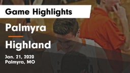 Palmyra  vs Highland  Game Highlights - Jan. 21, 2020