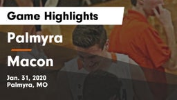 Palmyra  vs Macon  Game Highlights - Jan. 31, 2020