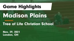 Madison Plains  vs Tree of Life Christian School Game Highlights - Nov. 29, 2021