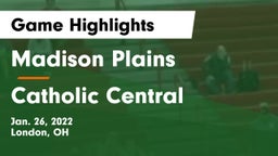Madison Plains  vs Catholic Central  Game Highlights - Jan. 26, 2022