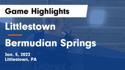 Littlestown  vs Bermudian Springs  Game Highlights - Jan. 5, 2022