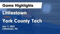 Littlestown  vs York County Tech  Game Highlights - Jan. 7, 2022