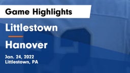 Littlestown  vs Hanover  Game Highlights - Jan. 24, 2022