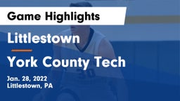 Littlestown  vs York County Tech  Game Highlights - Jan. 28, 2022