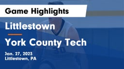 Littlestown  vs York County Tech  Game Highlights - Jan. 27, 2023