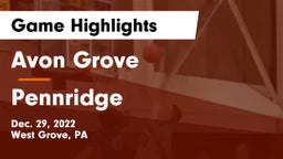 Avon Grove  vs Pennridge  Game Highlights - Dec. 29, 2022