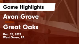 Avon Grove  vs Great Oaks Game Highlights - Dec. 28, 2023