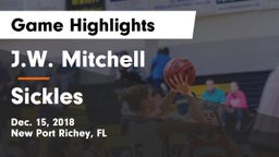 J.W. Mitchell  vs Sickles  Game Highlights - Dec. 15, 2018