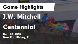 J.W. Mitchell  vs Centennial  Game Highlights - Dec. 28, 2018