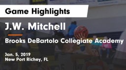 J.W. Mitchell  vs Brooks DeBartolo Collegiate Academy Game Highlights - Jan. 5, 2019