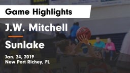 J.W. Mitchell  vs Sunlake  Game Highlights - Jan. 24, 2019