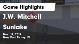 J.W. Mitchell  vs Sunlake  Game Highlights - Nov. 19, 2019