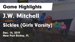 J.W. Mitchell  vs Sickles  (Girls Varsity) Game Highlights - Dec. 14, 2019