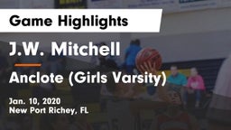 J.W. Mitchell  vs Anclote  (Girls Varsity) Game Highlights - Jan. 10, 2020