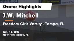 J.W. Mitchell  vs Freedom  Girls Varsity - Tampa, FL Game Highlights - Jan. 14, 2020