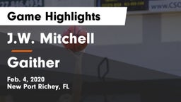 J.W. Mitchell  vs Gaither  Game Highlights - Feb. 4, 2020