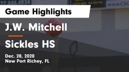 J.W. Mitchell  vs Sickles HS Game Highlights - Dec. 28, 2020