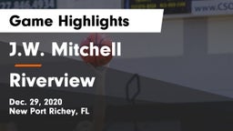 J.W. Mitchell  vs Riverview  Game Highlights - Dec. 29, 2020