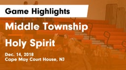 Middle Township  vs Holy Spirit  Game Highlights - Dec. 14, 2018