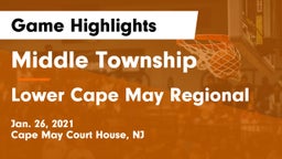 Middle Township  vs Lower Cape May Regional  Game Highlights - Jan. 26, 2021