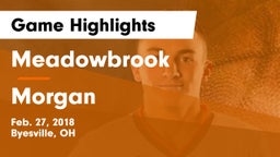 Meadowbrook  vs Morgan  Game Highlights - Feb. 27, 2018