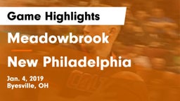 Meadowbrook  vs New Philadelphia Game Highlights - Jan. 4, 2019