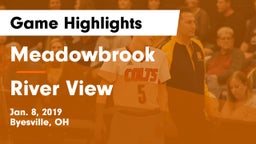 Meadowbrook  vs River View Game Highlights - Jan. 8, 2019