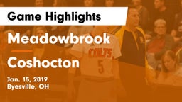 Meadowbrook  vs Coshocton  Game Highlights - Jan. 15, 2019