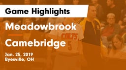 Meadowbrook  vs Camebridge Game Highlights - Jan. 25, 2019