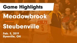 Meadowbrook  vs Steubenville Game Highlights - Feb. 5, 2019