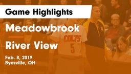 Meadowbrook  vs River View  Game Highlights - Feb. 8, 2019