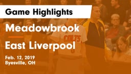 Meadowbrook  vs East Liverpool  Game Highlights - Feb. 12, 2019