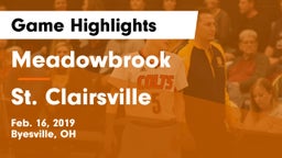 Meadowbrook  vs St. Clairsville  Game Highlights - Feb. 16, 2019