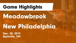 Meadowbrook  vs New Philadelphia  Game Highlights - Dec. 20, 2019