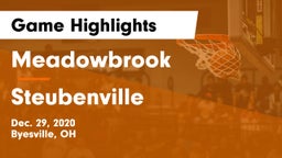 Meadowbrook  vs Steubenville  Game Highlights - Dec. 29, 2020