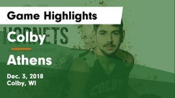 Colby  vs Athens  Game Highlights - Dec. 3, 2018