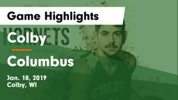 Colby  vs Columbus  Game Highlights - Jan. 18, 2019