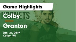 Colby  vs Granton  Game Highlights - Jan. 21, 2019