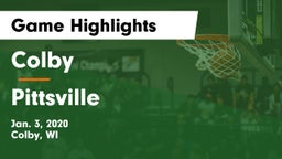 Colby  vs Pittsville  Game Highlights - Jan. 3, 2020