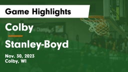 Colby  vs Stanley-Boyd  Game Highlights - Nov. 30, 2023