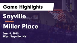 Sayville  vs Miller Place  Game Highlights - Jan. 8, 2019