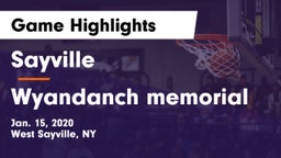 Sayville  vs Wyandanch memorial   Game Highlights - Jan. 15, 2020