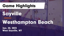 Sayville  vs Westhampton Beach  Game Highlights - Jan. 30, 2023