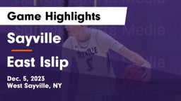 Sayville  vs East Islip  Game Highlights - Dec. 5, 2023