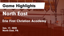 North East  vs Erie First Christian Academy  Game Highlights - Jan. 17, 2020