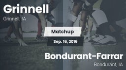 Matchup: Grinnell vs. Bondurant-Farrar  2016